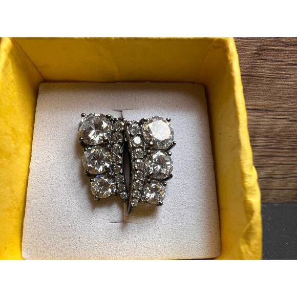 CZ earrings in gunmetal rhodium over sterling silver - Picture 4 of 10